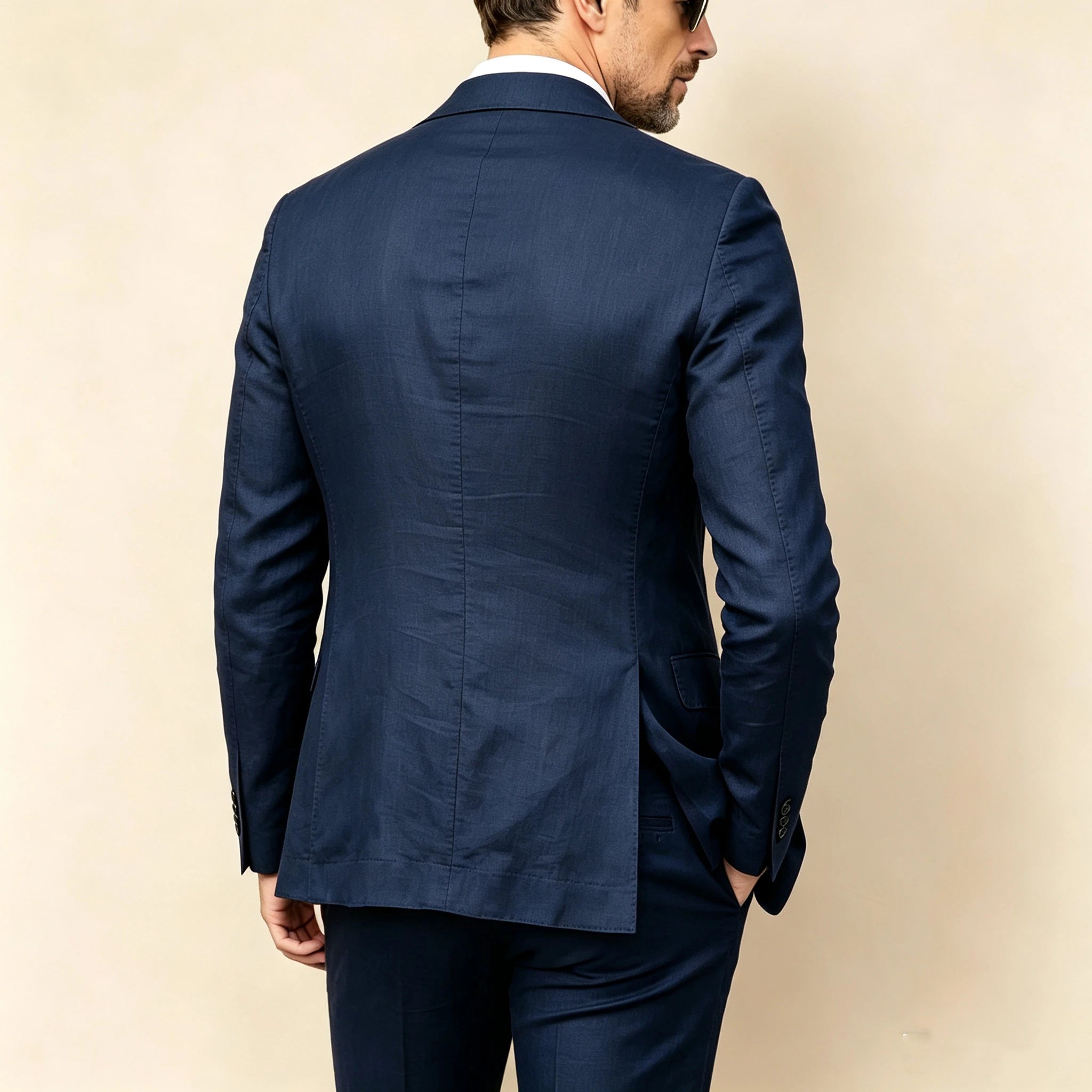Riviera Linen Suit, Single Breasted