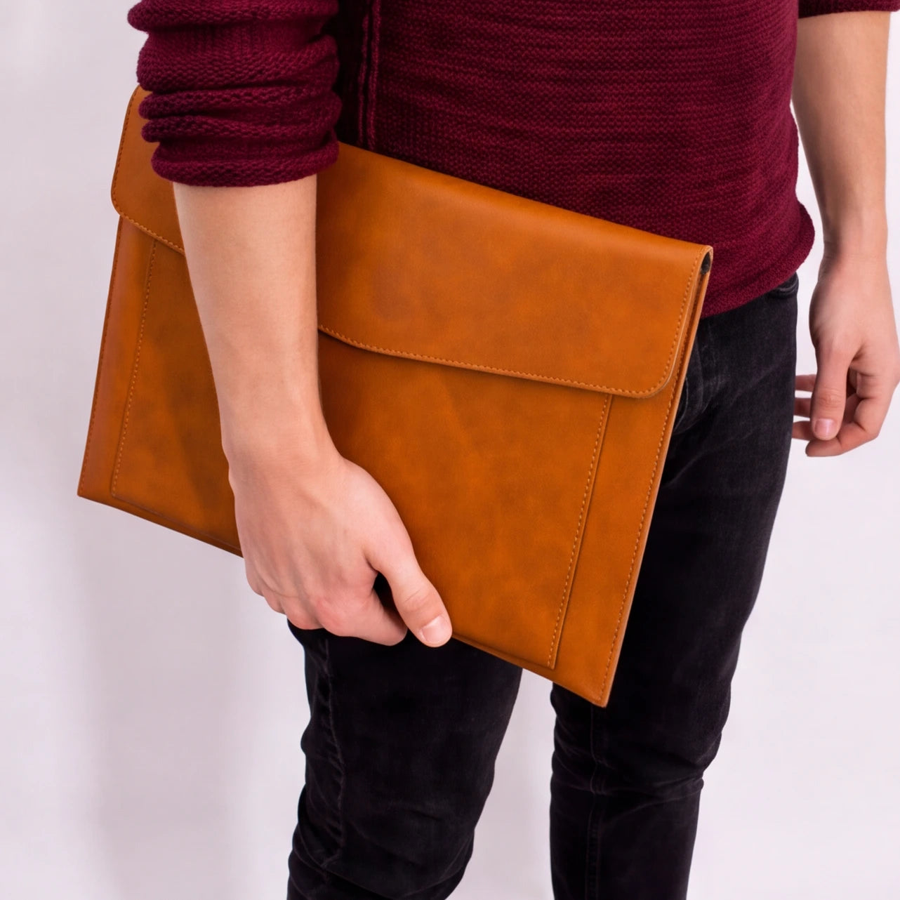Lekkie Leather Double-Layer Carry All