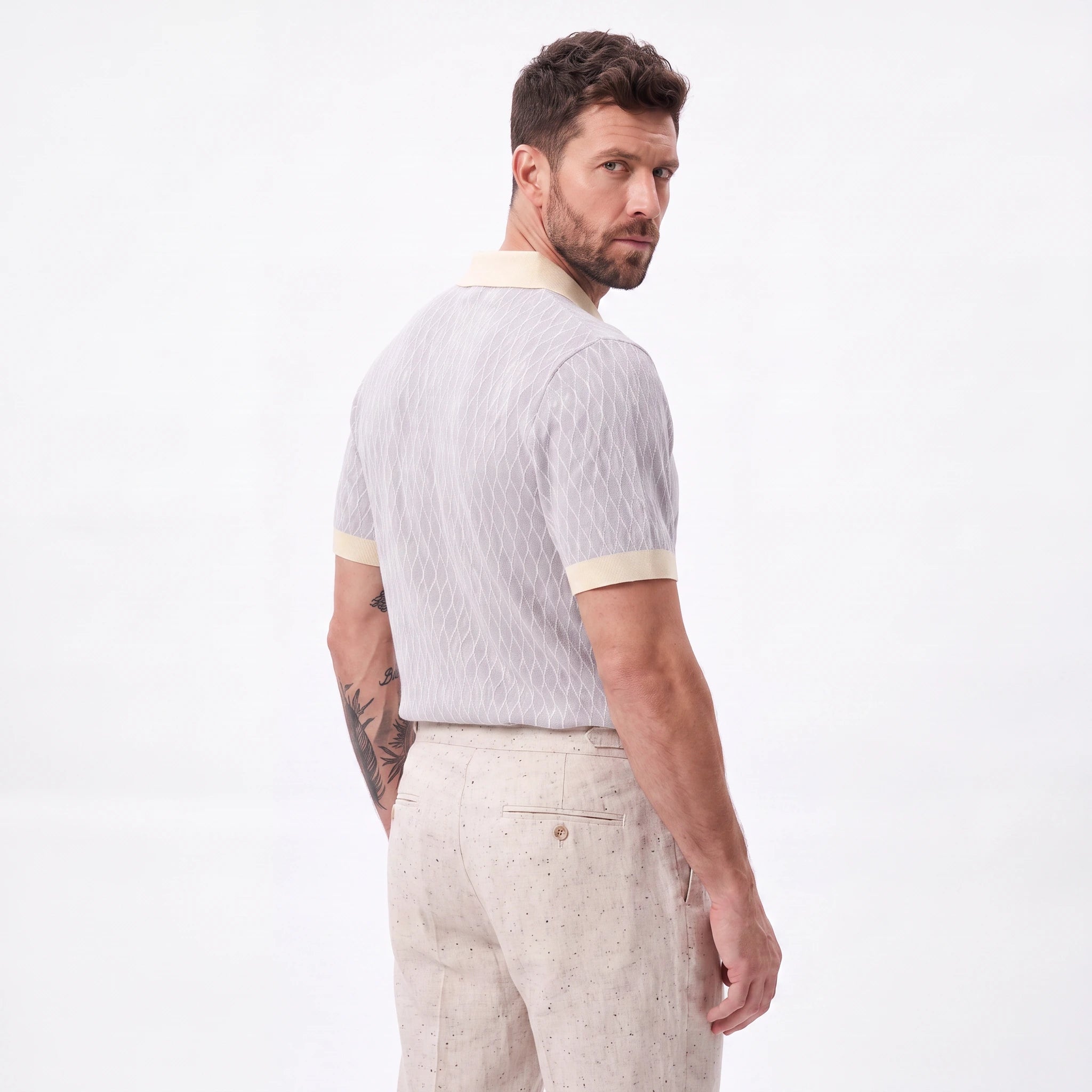 The Astoria Jacquard Knit Polo