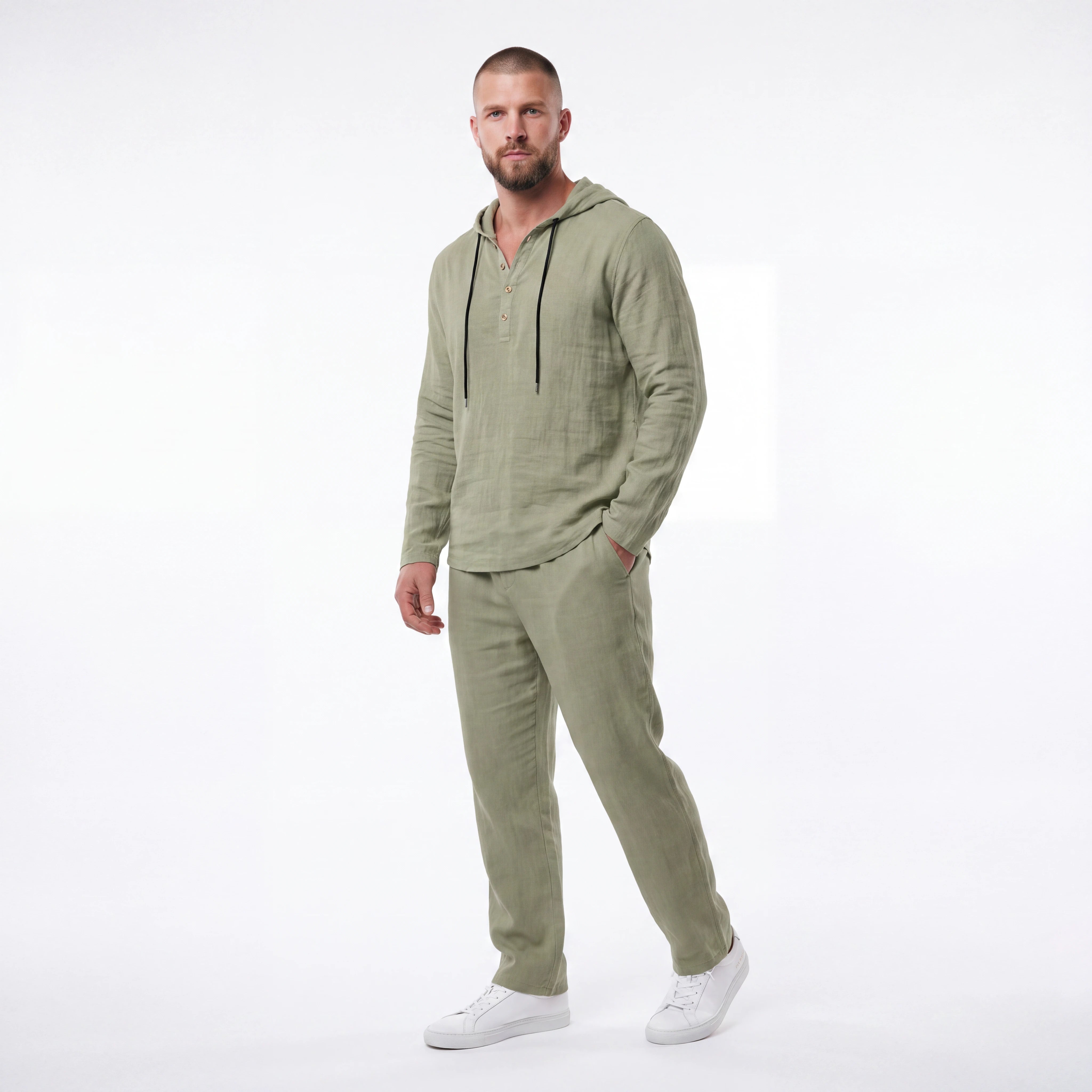 Barcelona Linen Henley Set