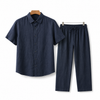 Navy Blue Short Sleeve Shirt + Navy Blue Trousers