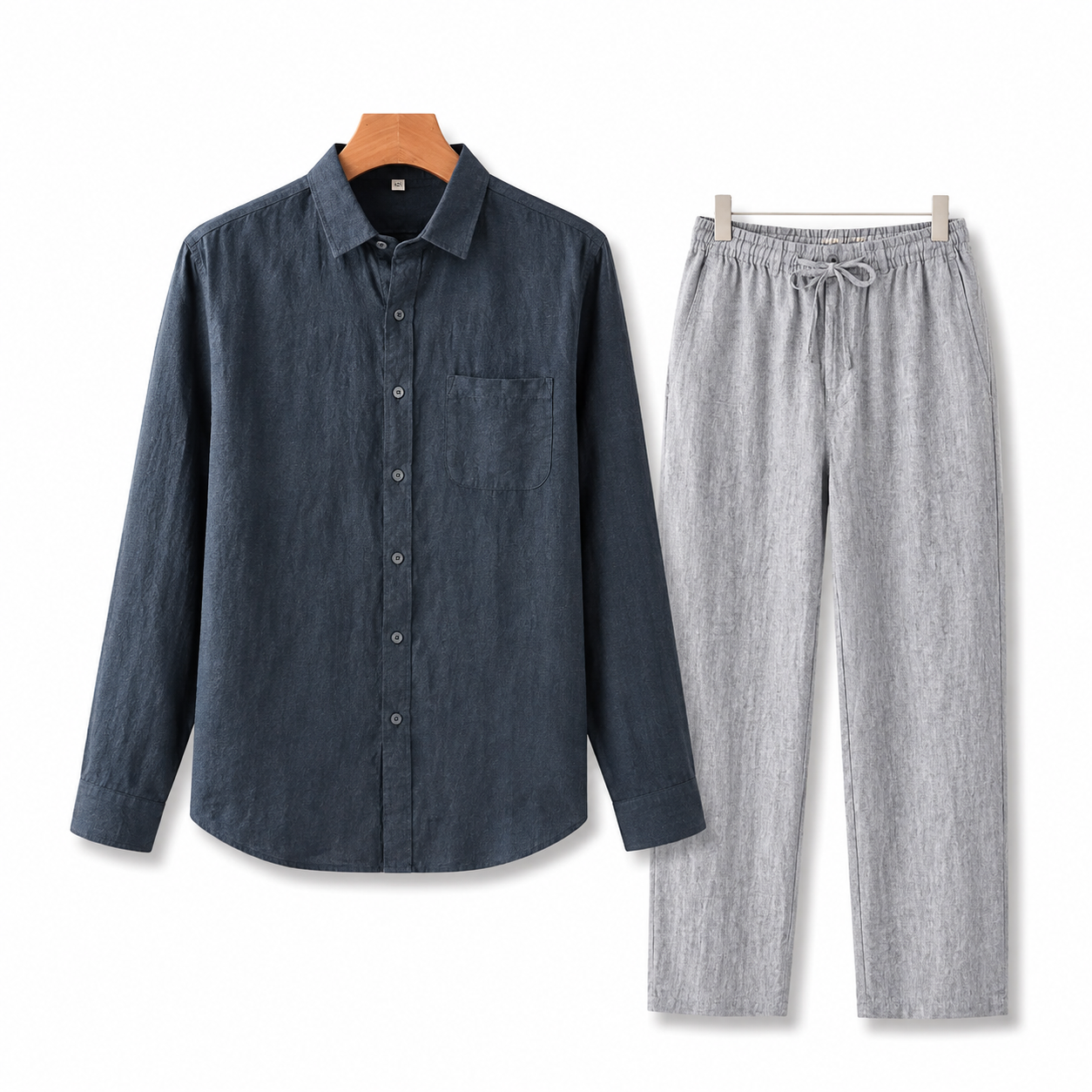 Old Money Long Sleeve Linen Combo