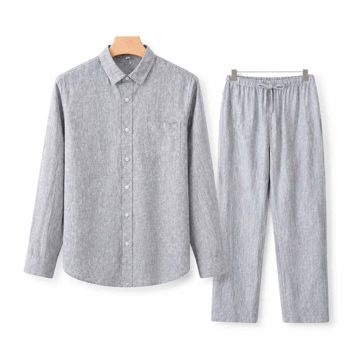 Old Money Long Sleeve Linen Combo
