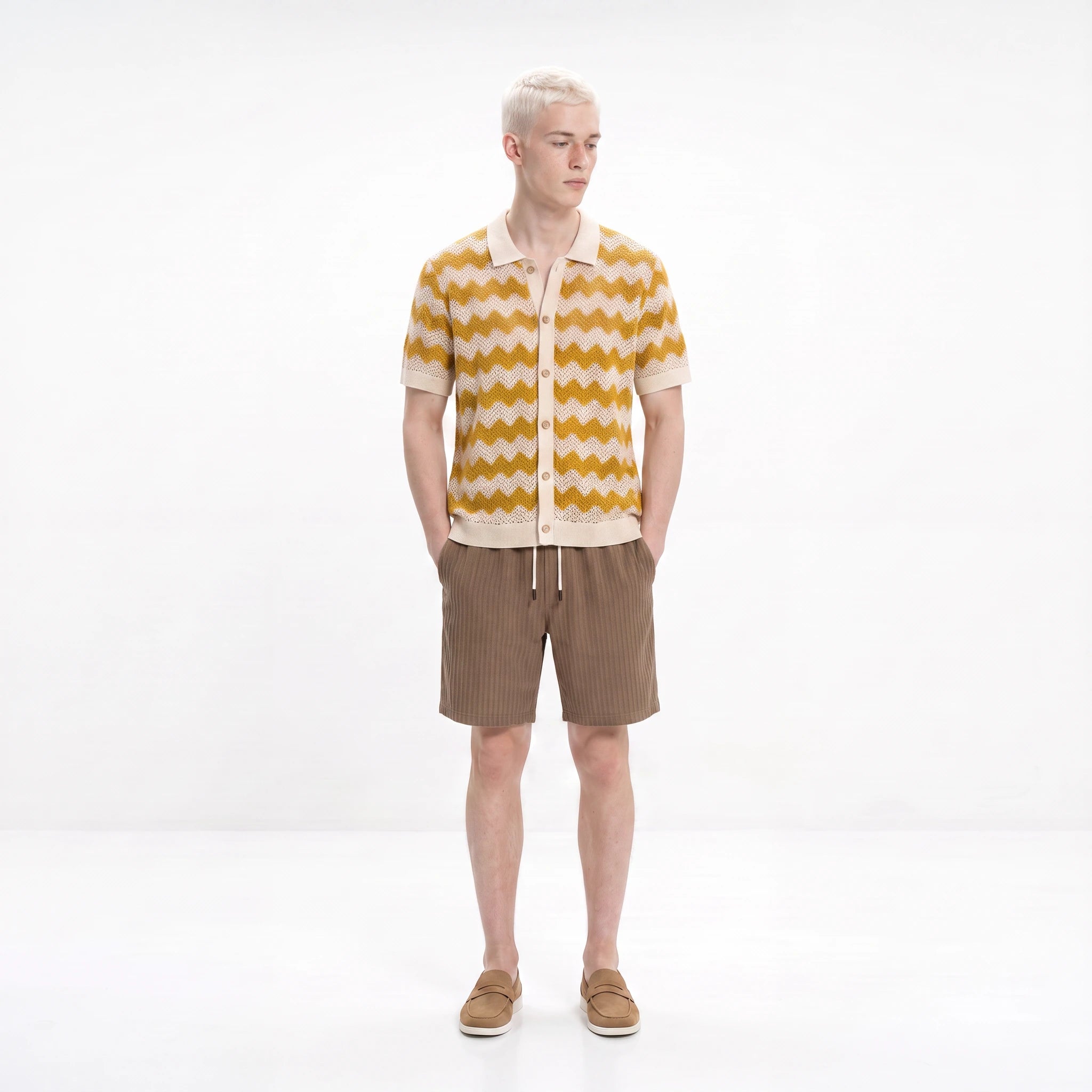 Mizzoni Knitted Button Down Polo