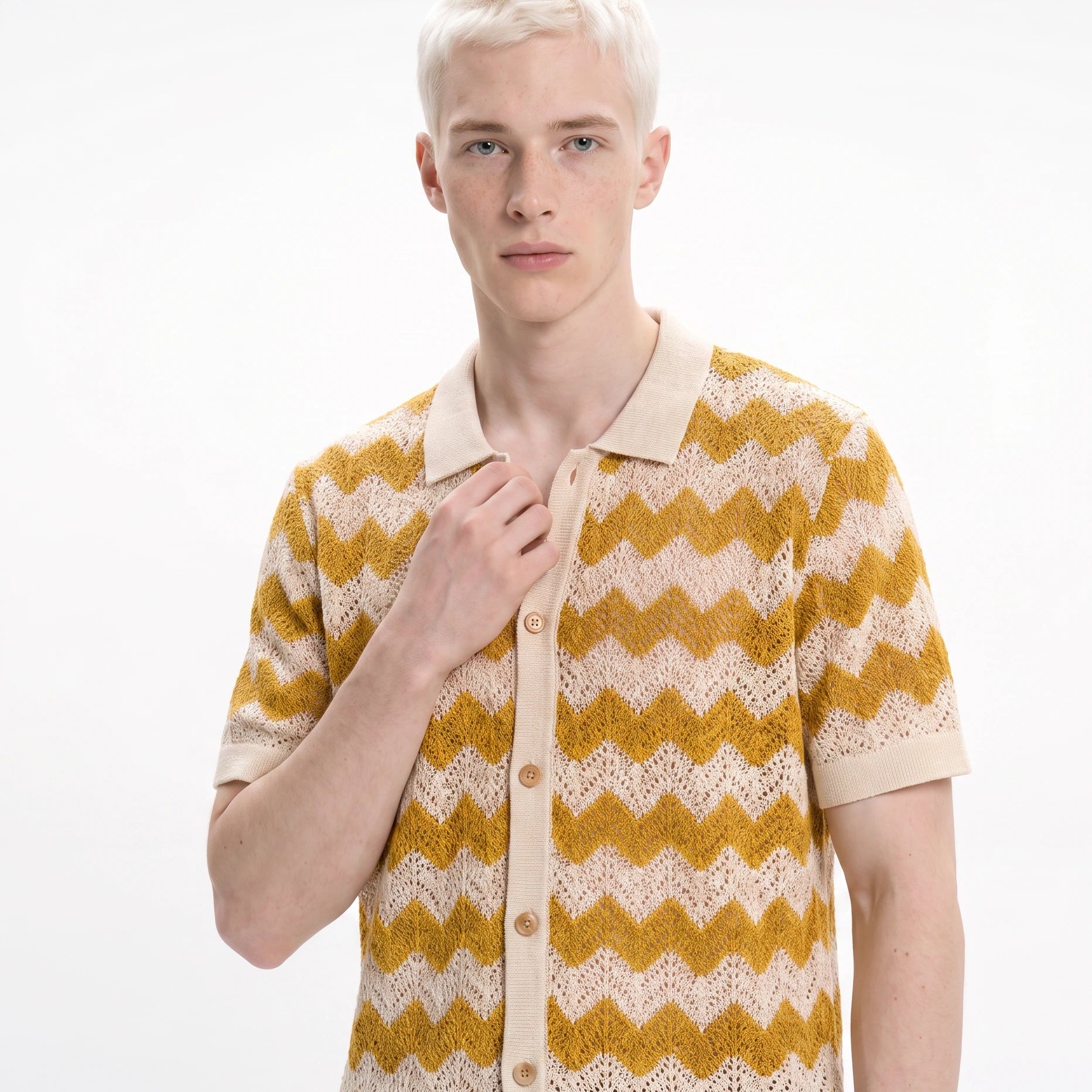 Mizzoni Knitted Button Down Polo