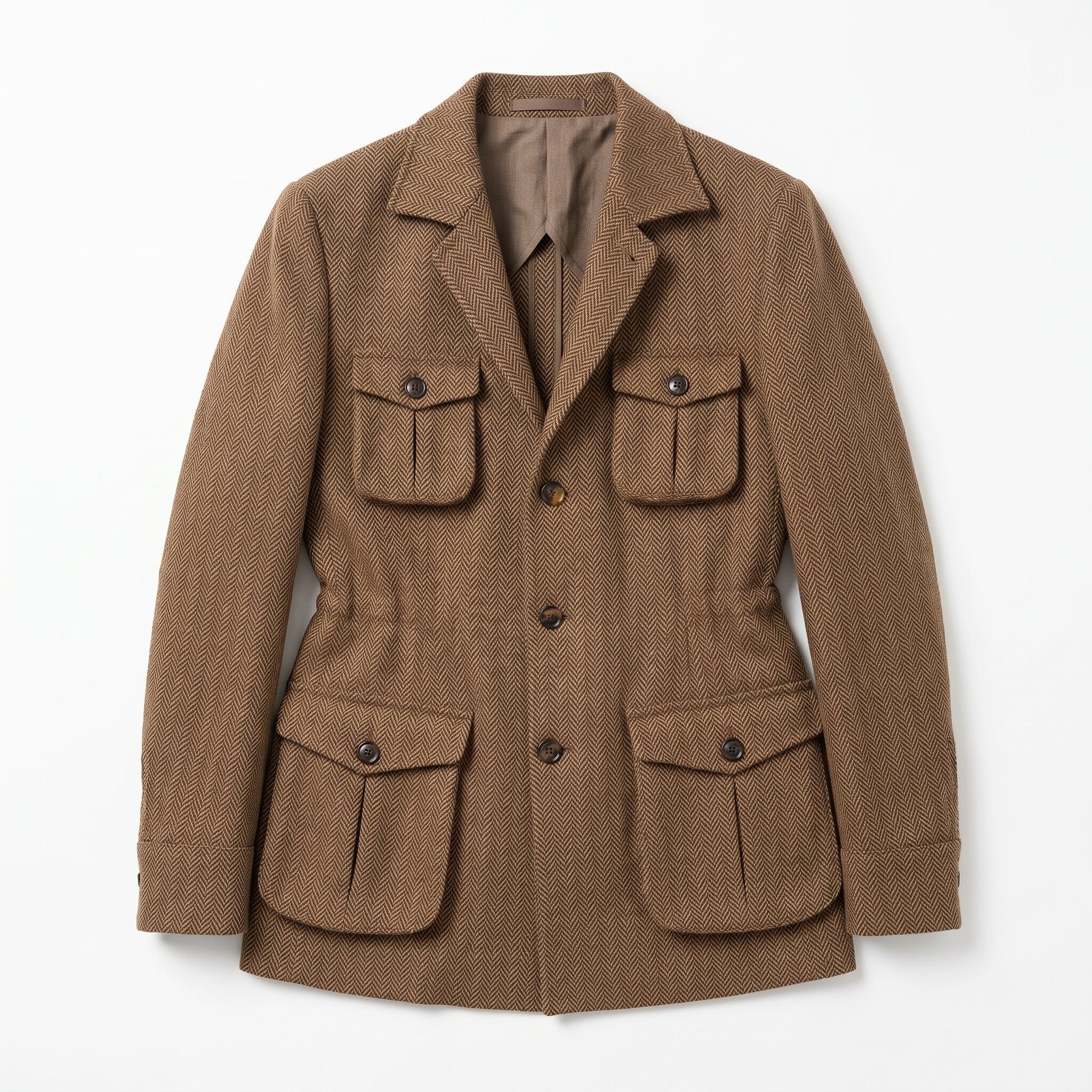 Zanzibar Herringbone Safari Blazer