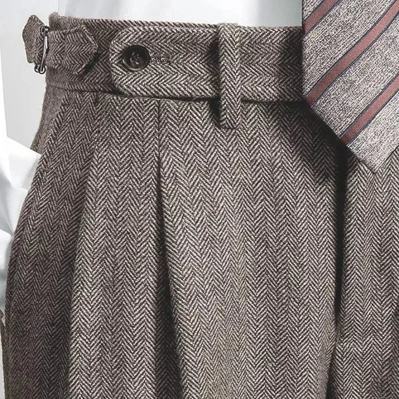 Borallay Herringbond Tweed Trouser