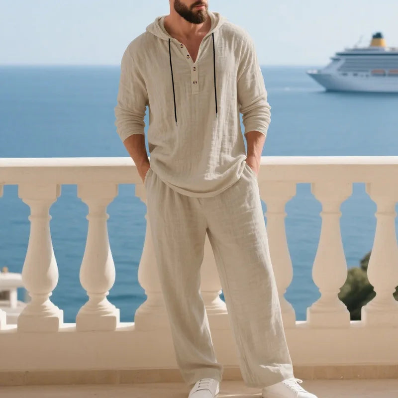 Barcelona Linen Henley Set
