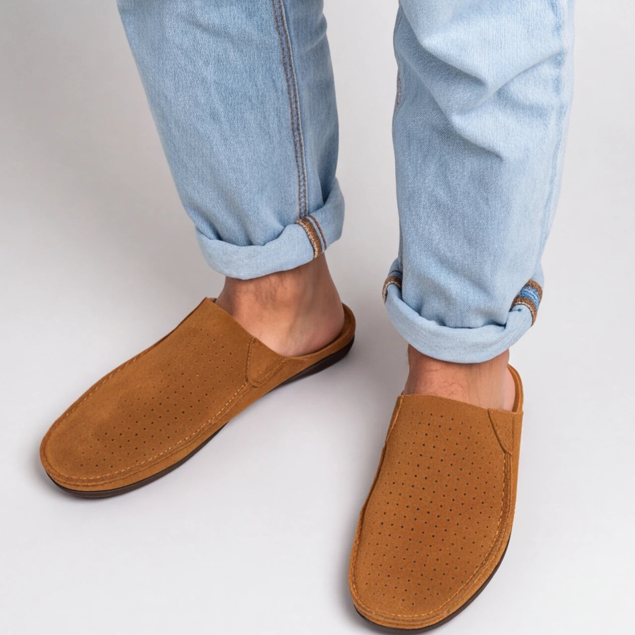 Lission Lambskin Leather Slippers