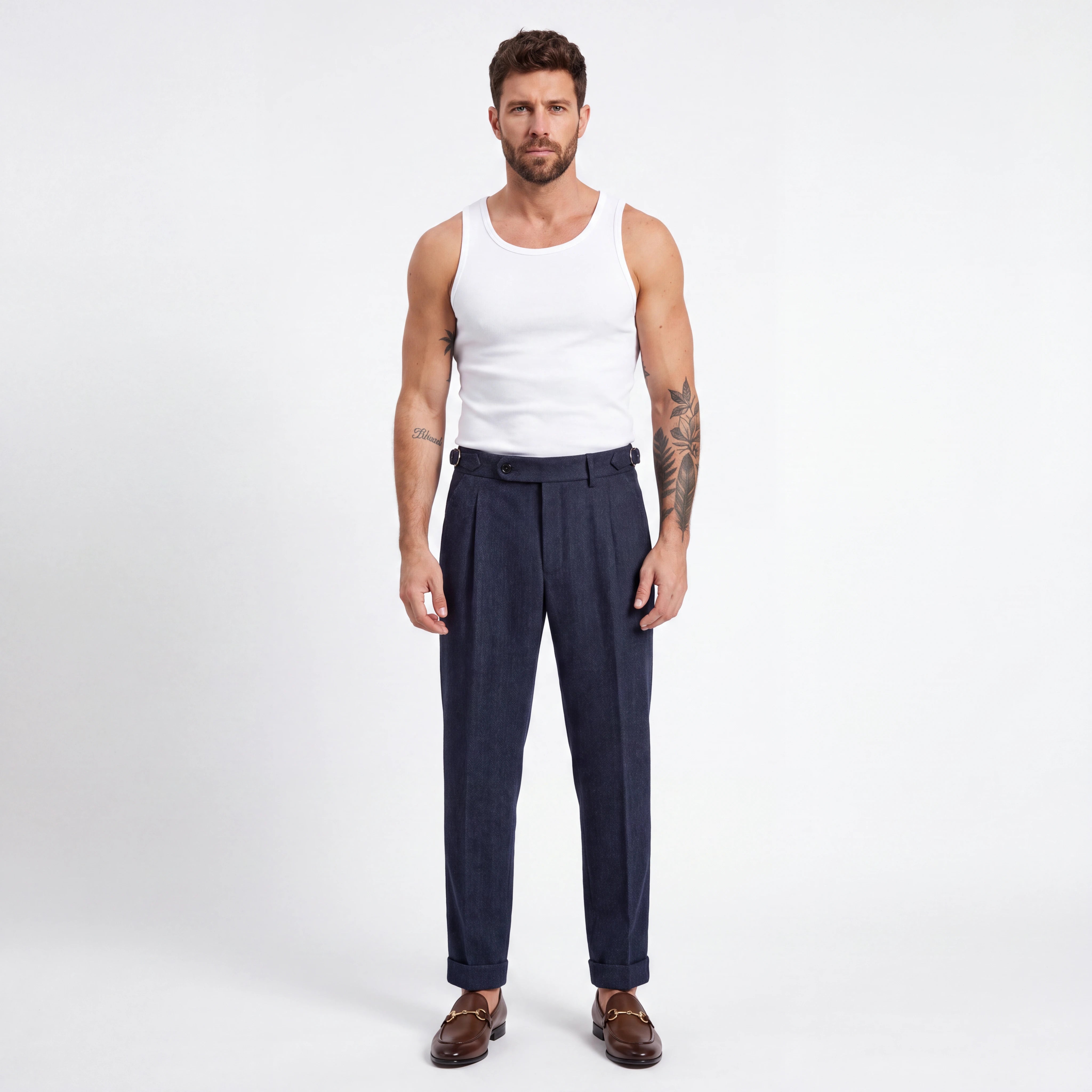 Borallay Herringbond Tweed Trouser