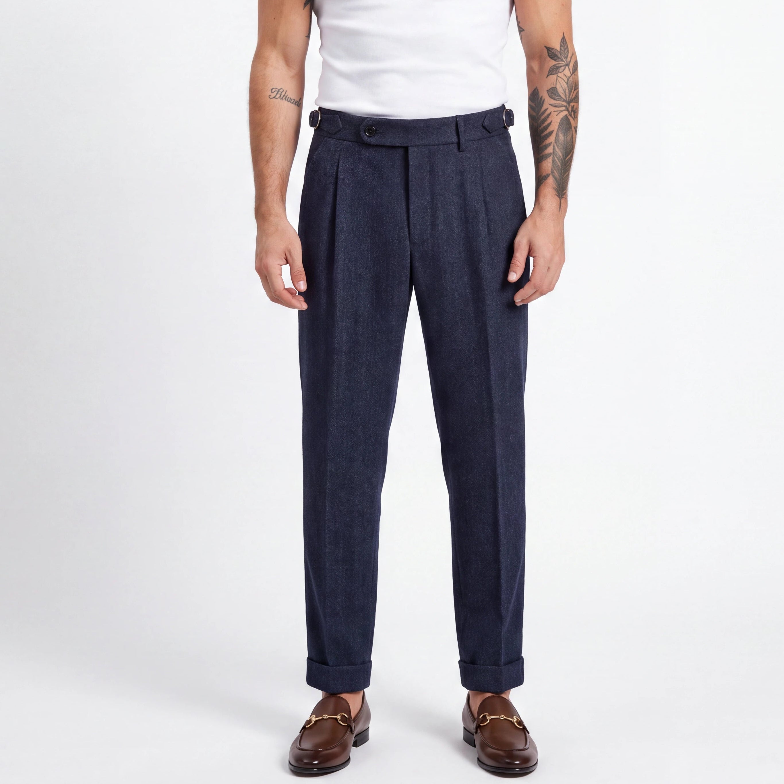 Borallay Herringbond Tweed Trouser