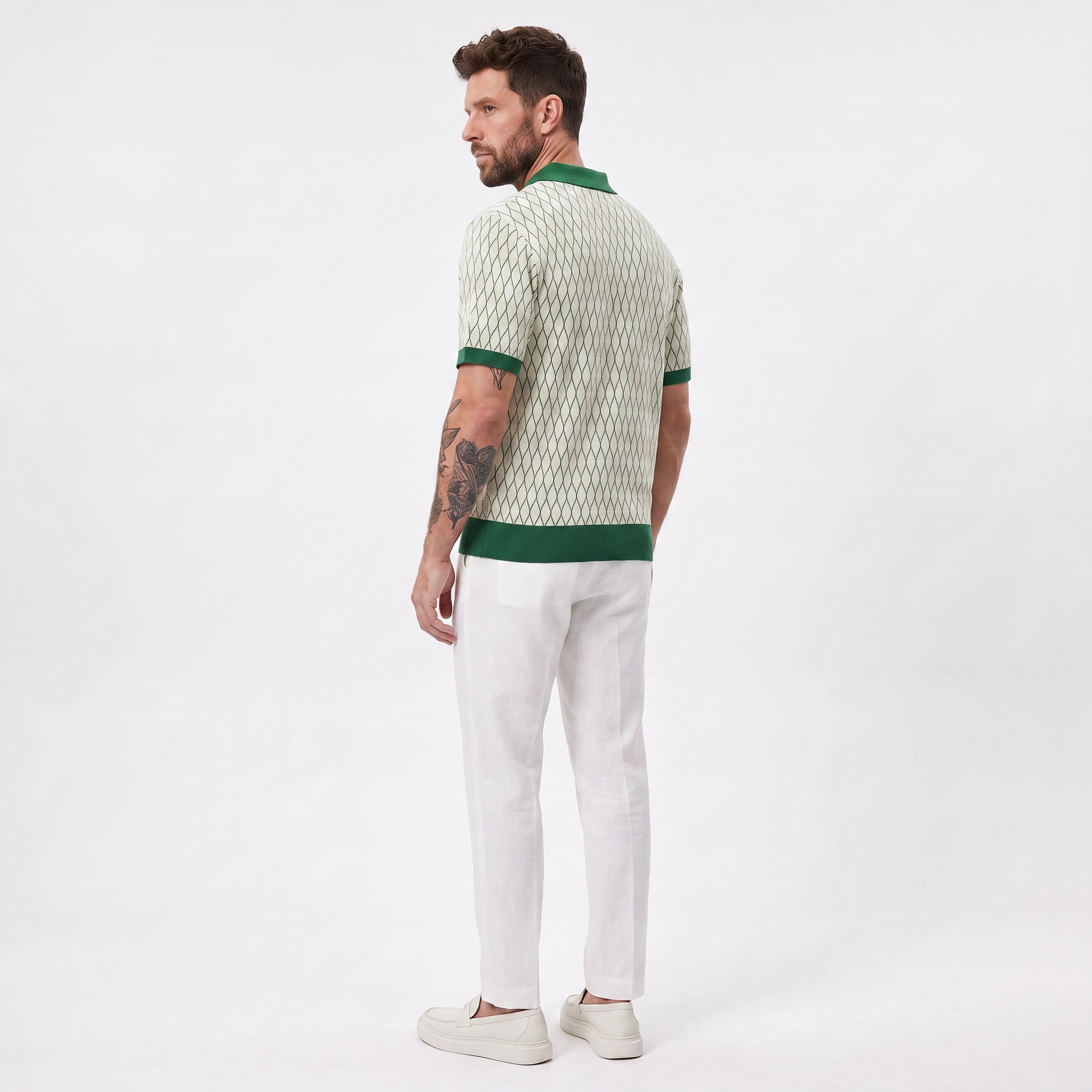 The Astoria Jacquard Knit Polo