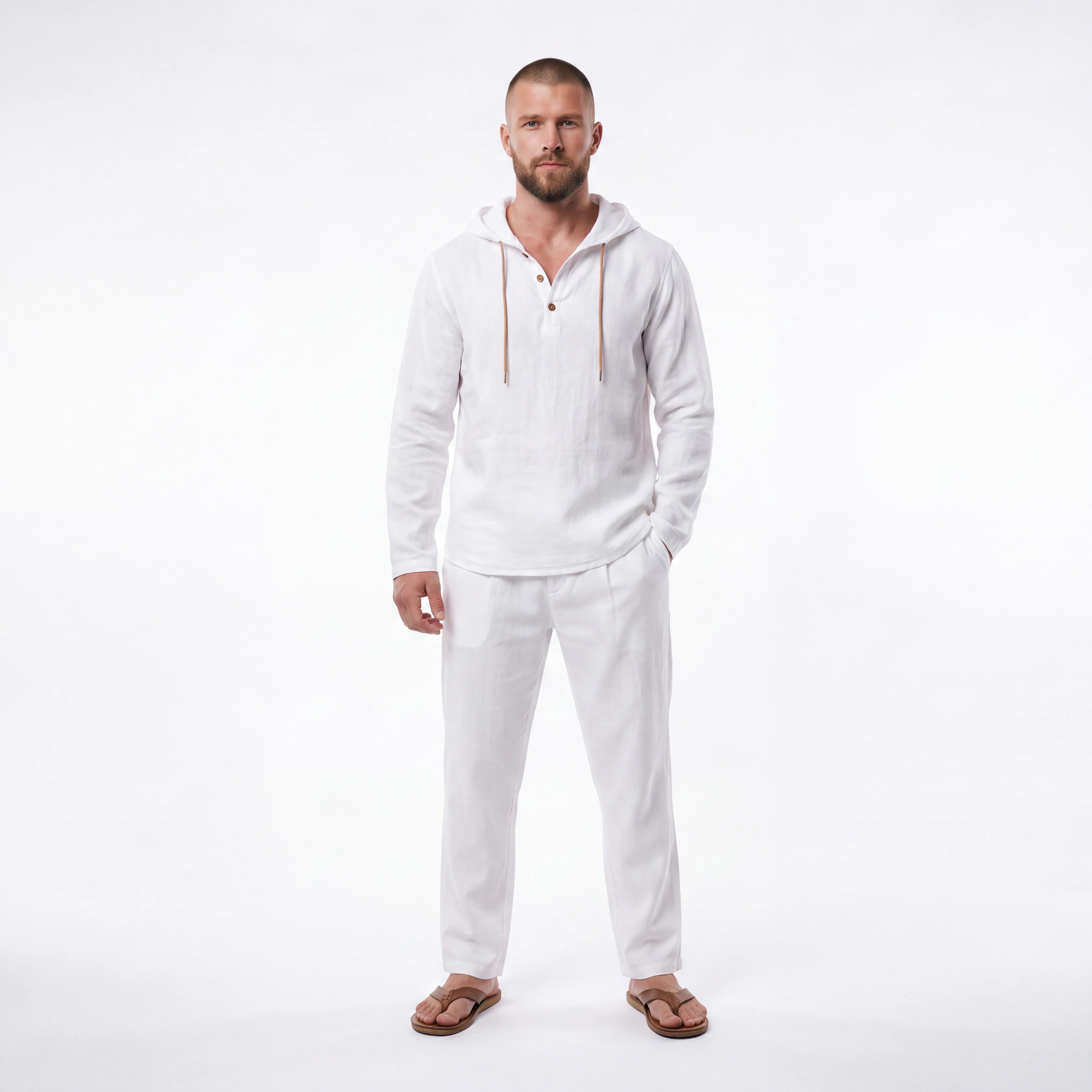 Barcelona Linen Henley Set