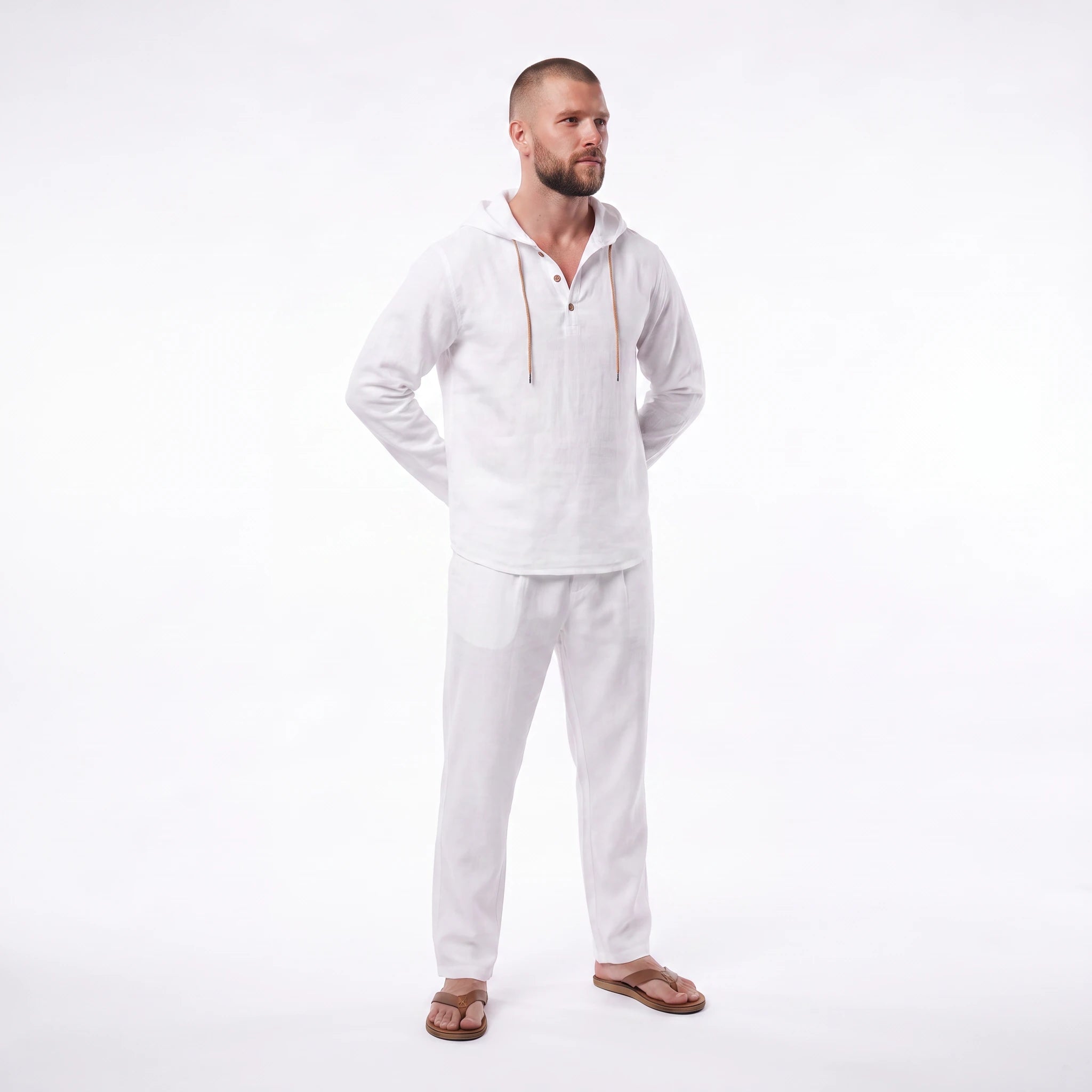 Barcelona Linen Henley Set