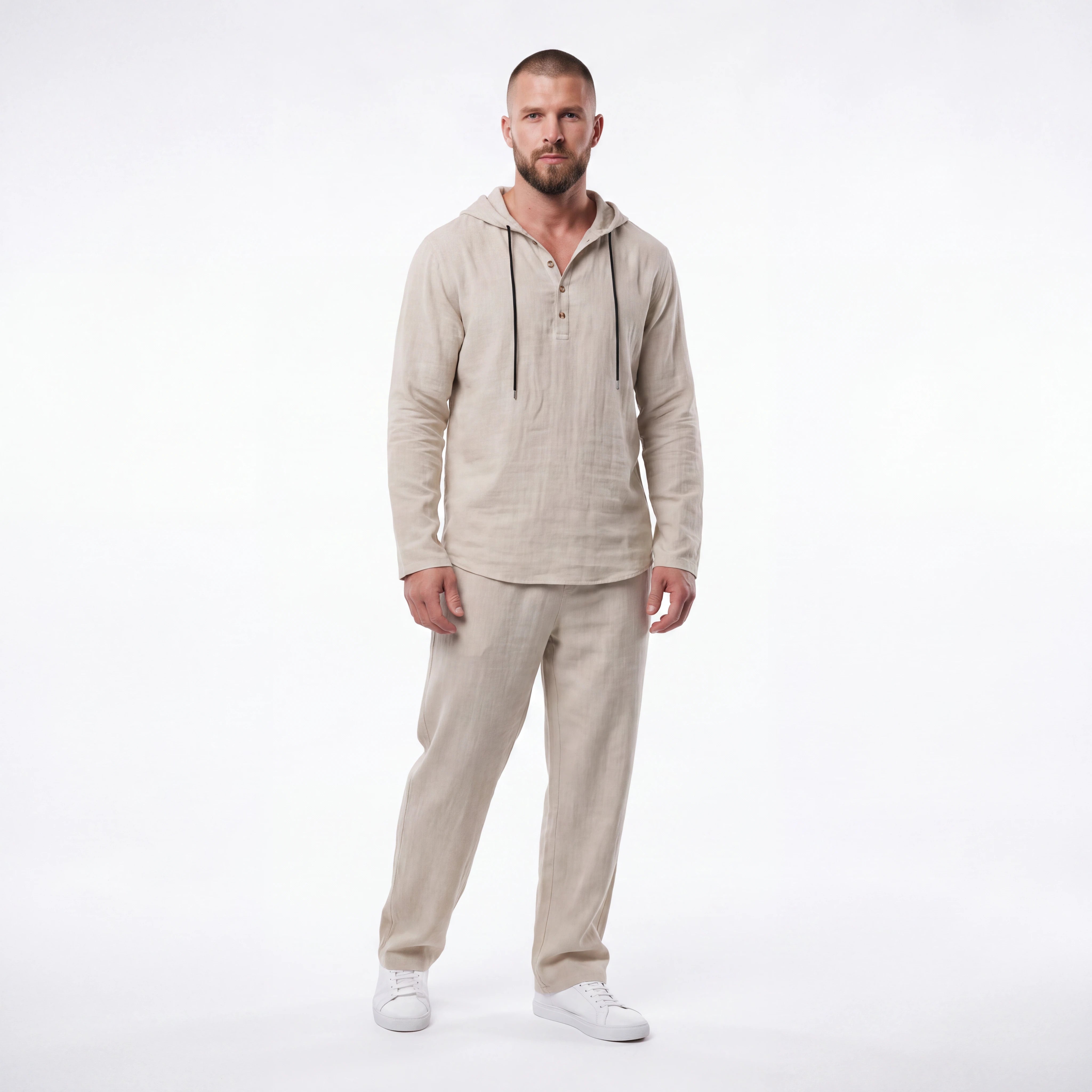 Barcelona Linen Henley Set