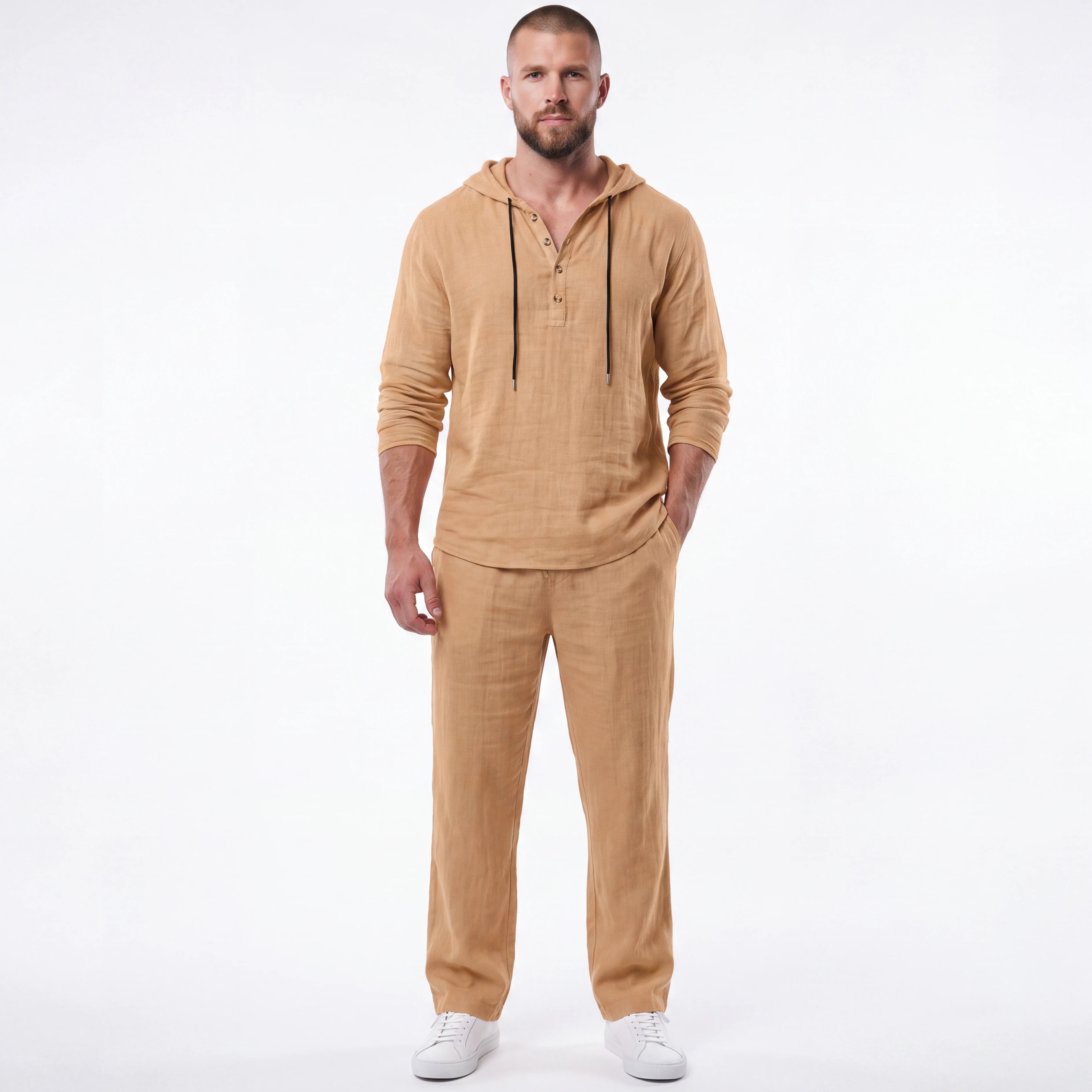 Barcelona Linen Henley Set