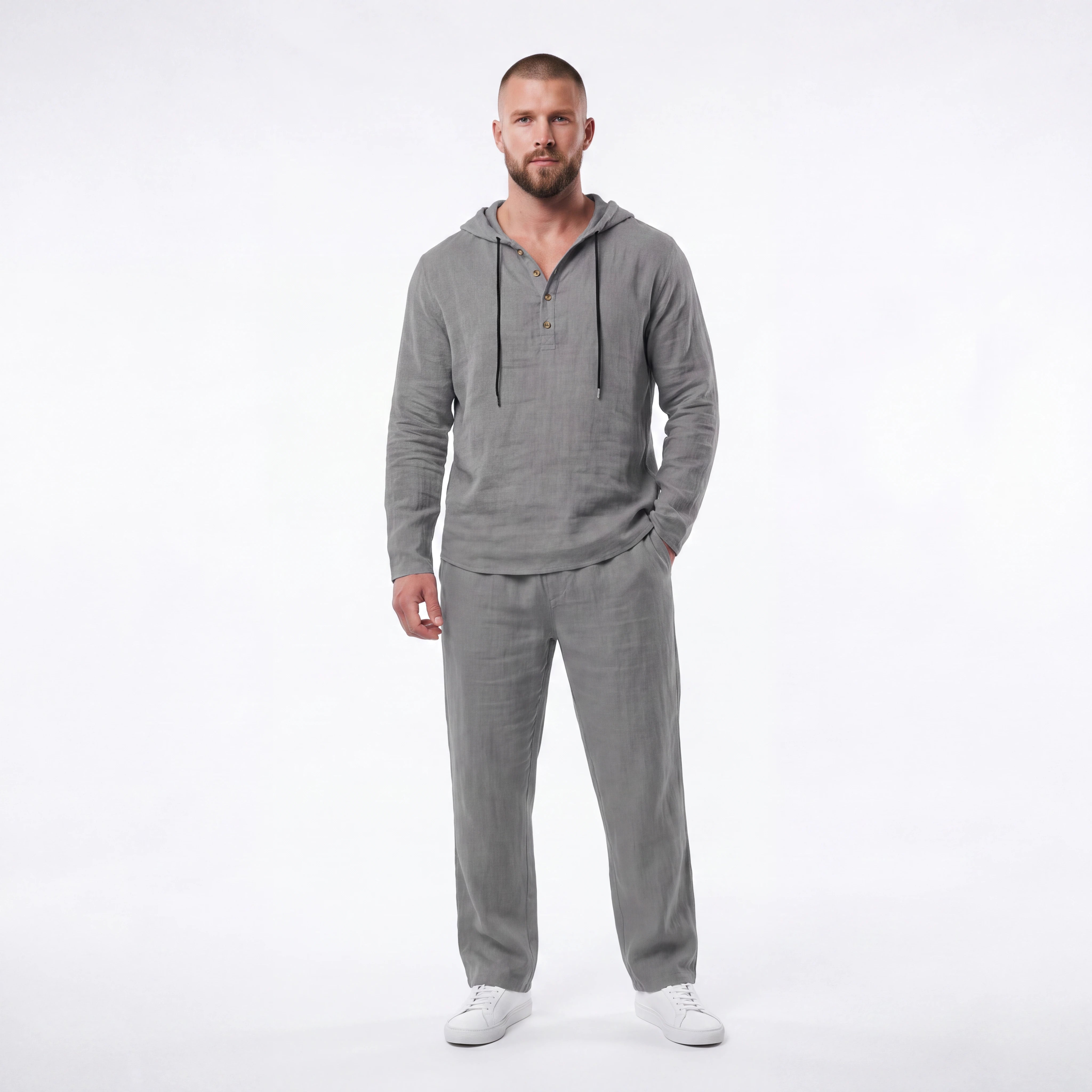 Barcelona Linen Henley Set